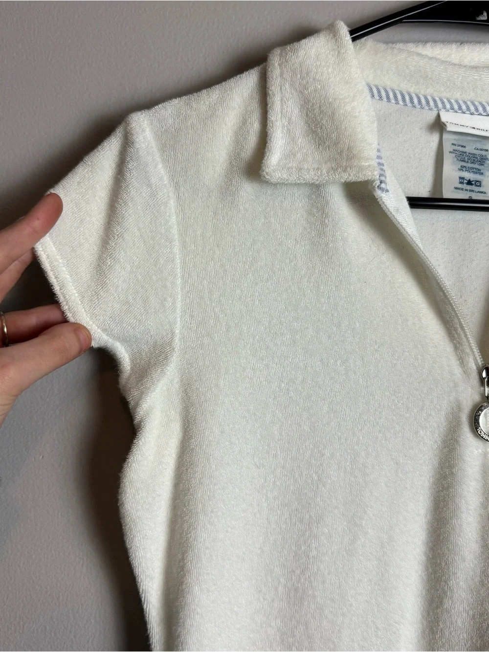 Tommy Hilfiger Terry Cloth White Swim Coverup Size Small